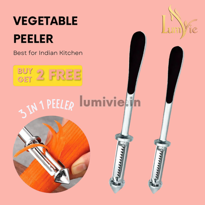 3 in 1 Stainless steel Multifunctional Veggie Peeler