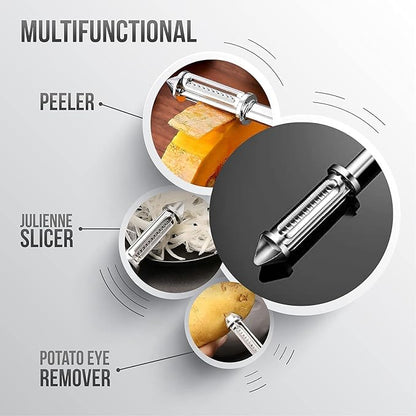 3 in 1 Stainless steel Multifunctional Veggie Peeler